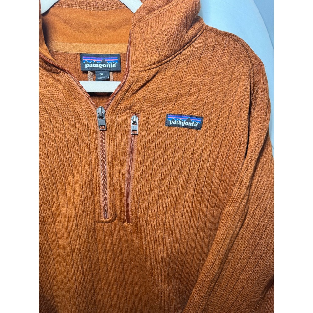 Patagonia Better Sweater 1/4 Zip Fleece Pullover Mens XL Burnt Orange Rust
